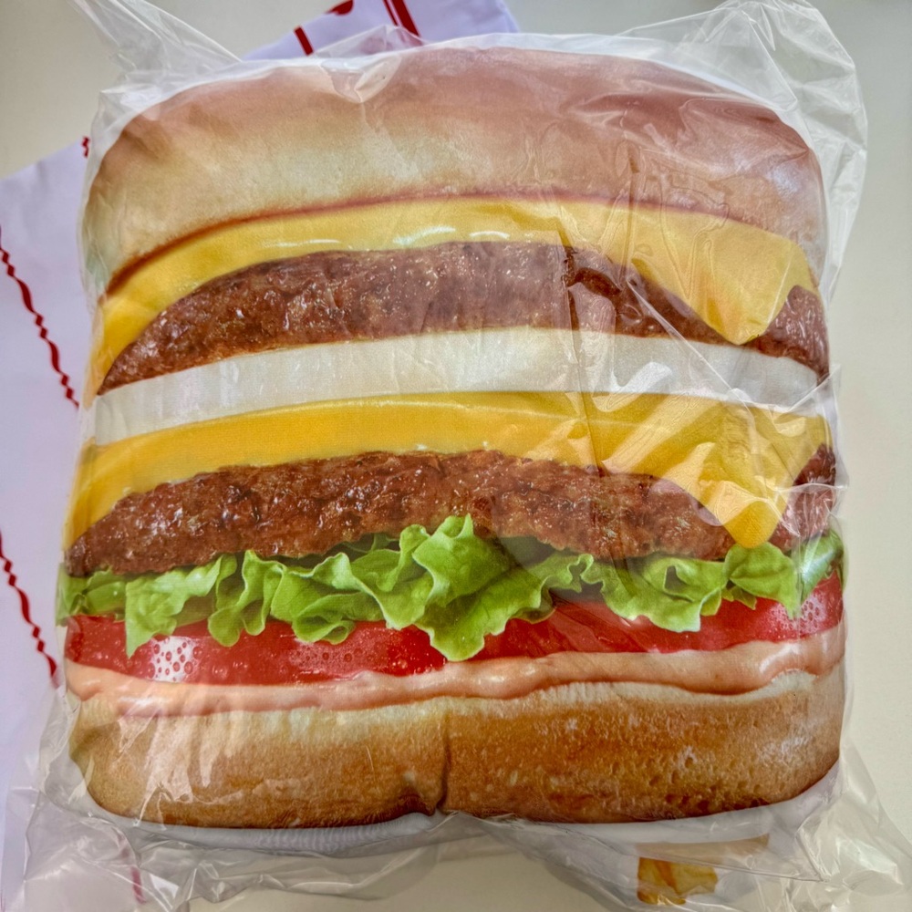 RARE In-N-Out Double Double Combo Print Pillow Set